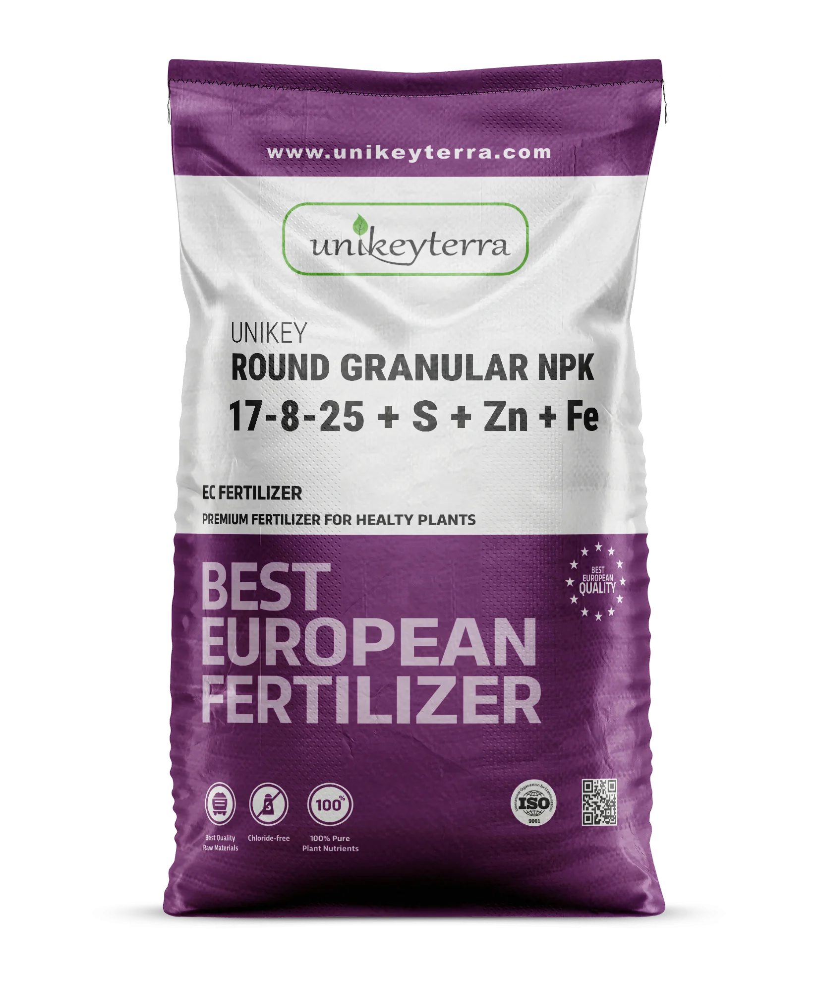 Round Granular NPK 17-8-25+S+Zn+Fe